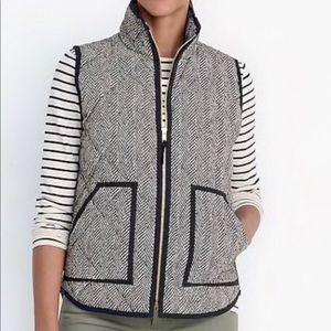 Like new J Crew houndstooth down vest